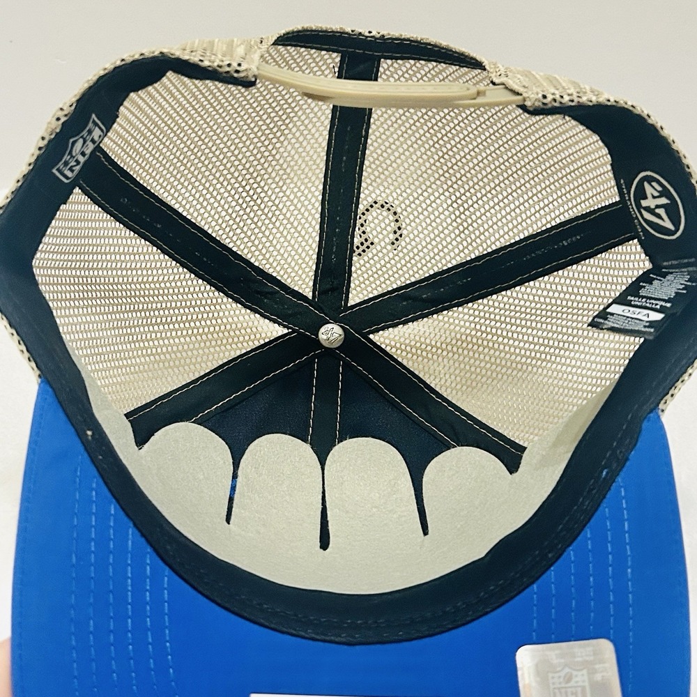 '47 Brand New York Giants Campscape Trucker Hat Cap Adjustable Snap Blue NFL - Picture 5 of 5